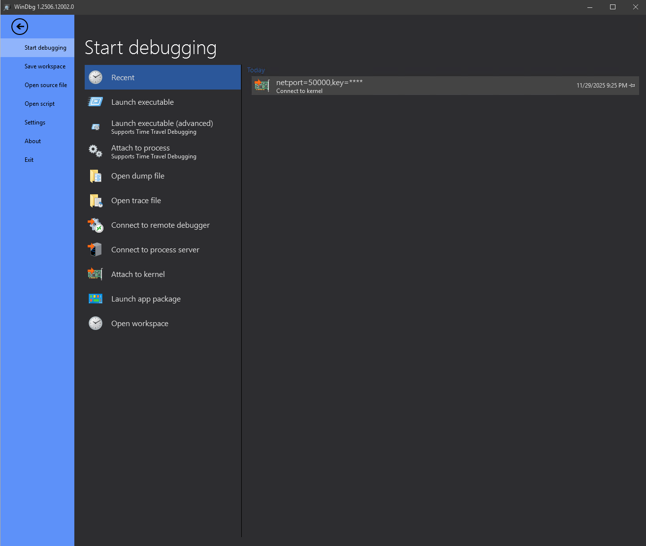 debugger connection 1