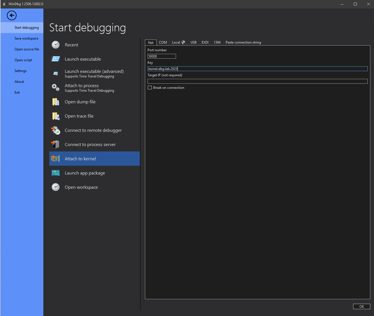 debugger connection 2